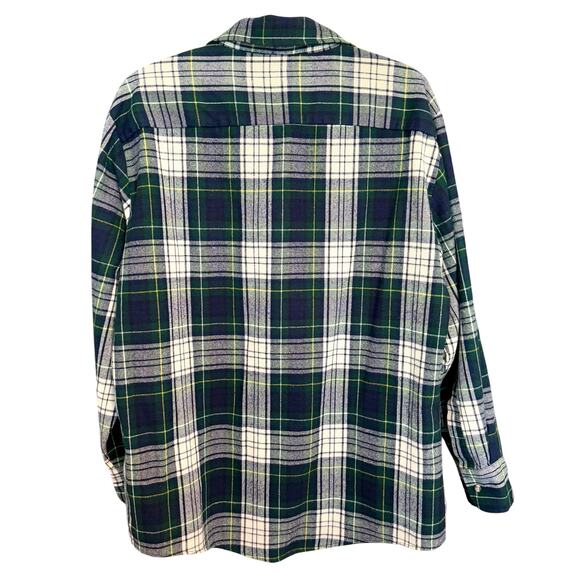 Northwest Territory Mens Large Green and Blue Plaid Flannel Outdoors Gorpcore - Picture 3 of 8